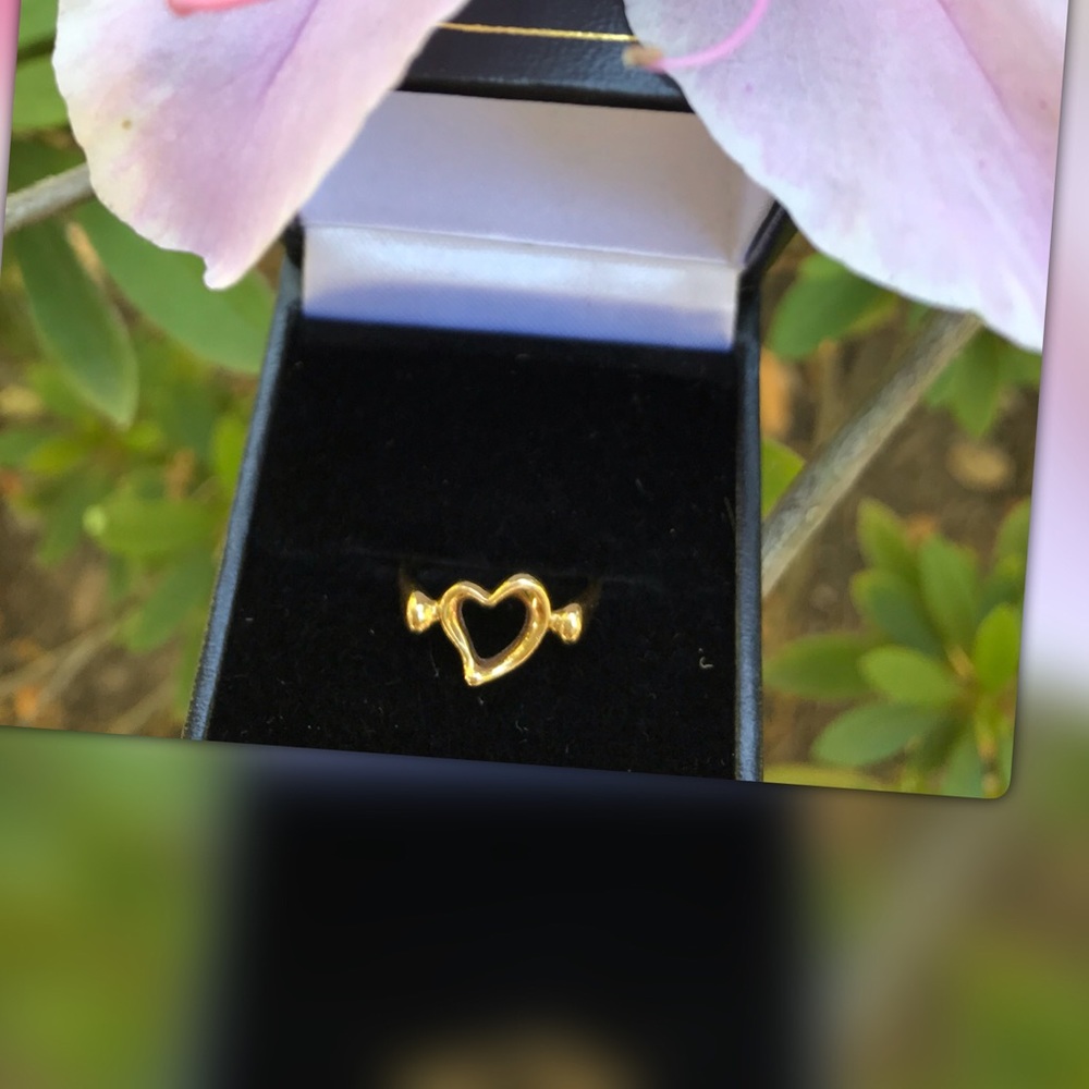Authentic Vintage Tiffany&Co Open Heart Pinky Ring